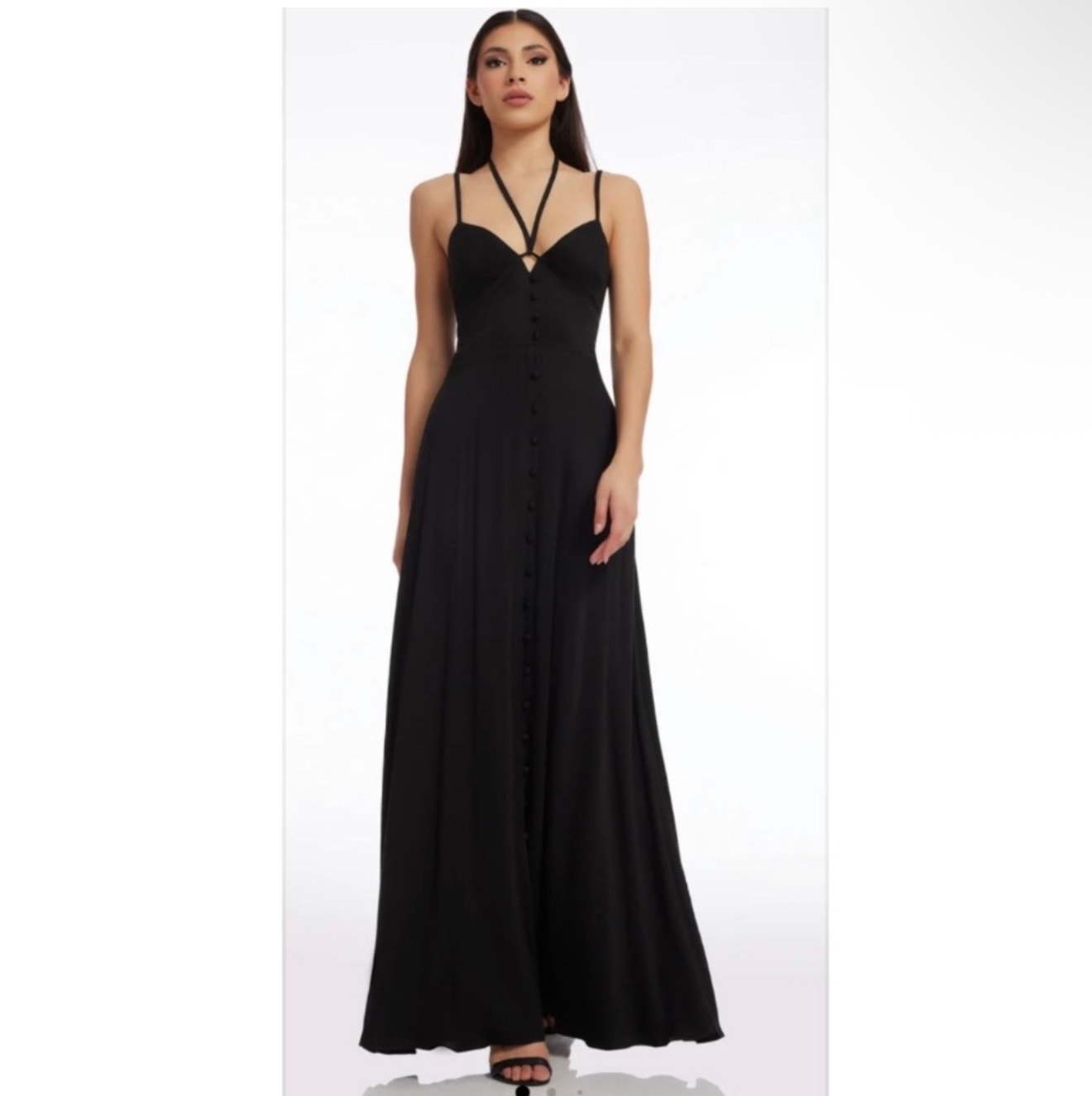 New Dress The Population Mia Maxi Dress Black Size Xs
